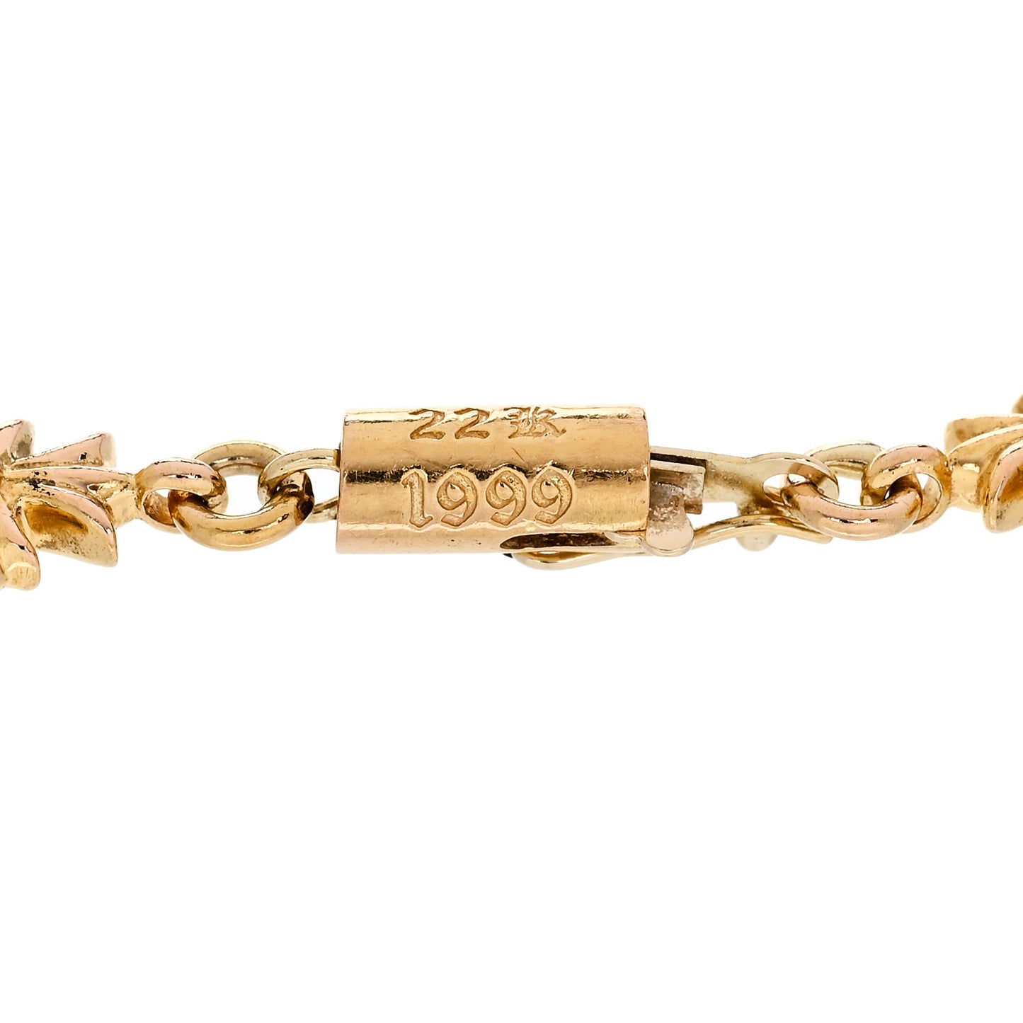 22K Yellow Gold Maltese Cross Bracelet