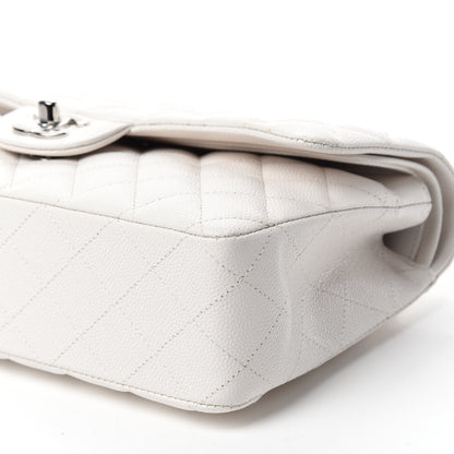 Chanel Caviar Quilted Medium Double Flap White 8 of 12
