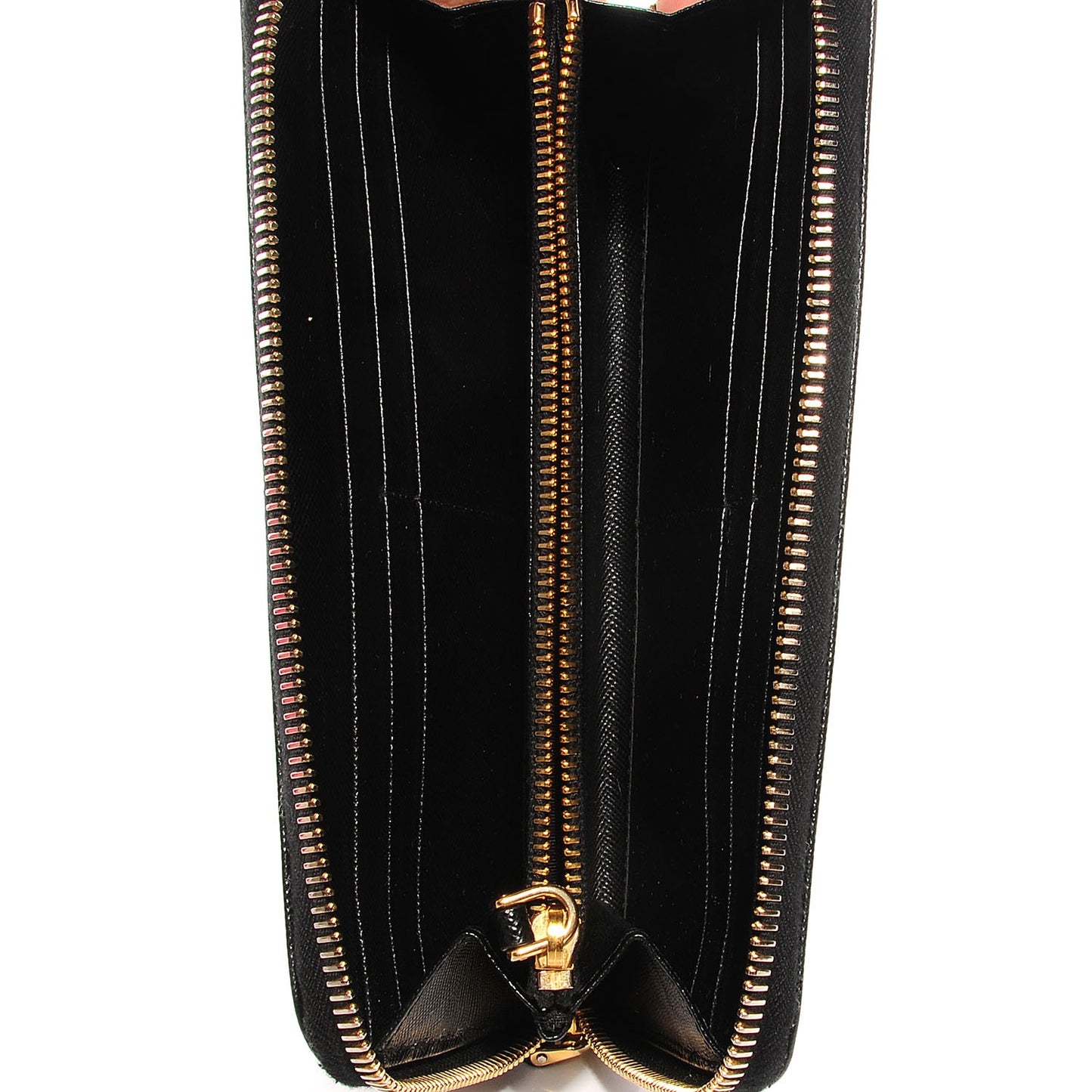 Saffiano Zip Around Wallet Nero Black