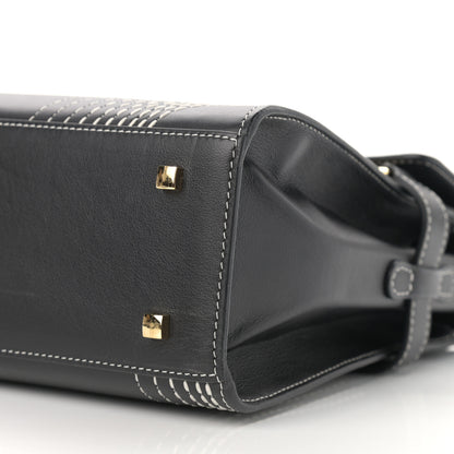 Delvaux Calfskin Stitch MM Tempete Satchel Black 9 of 10
