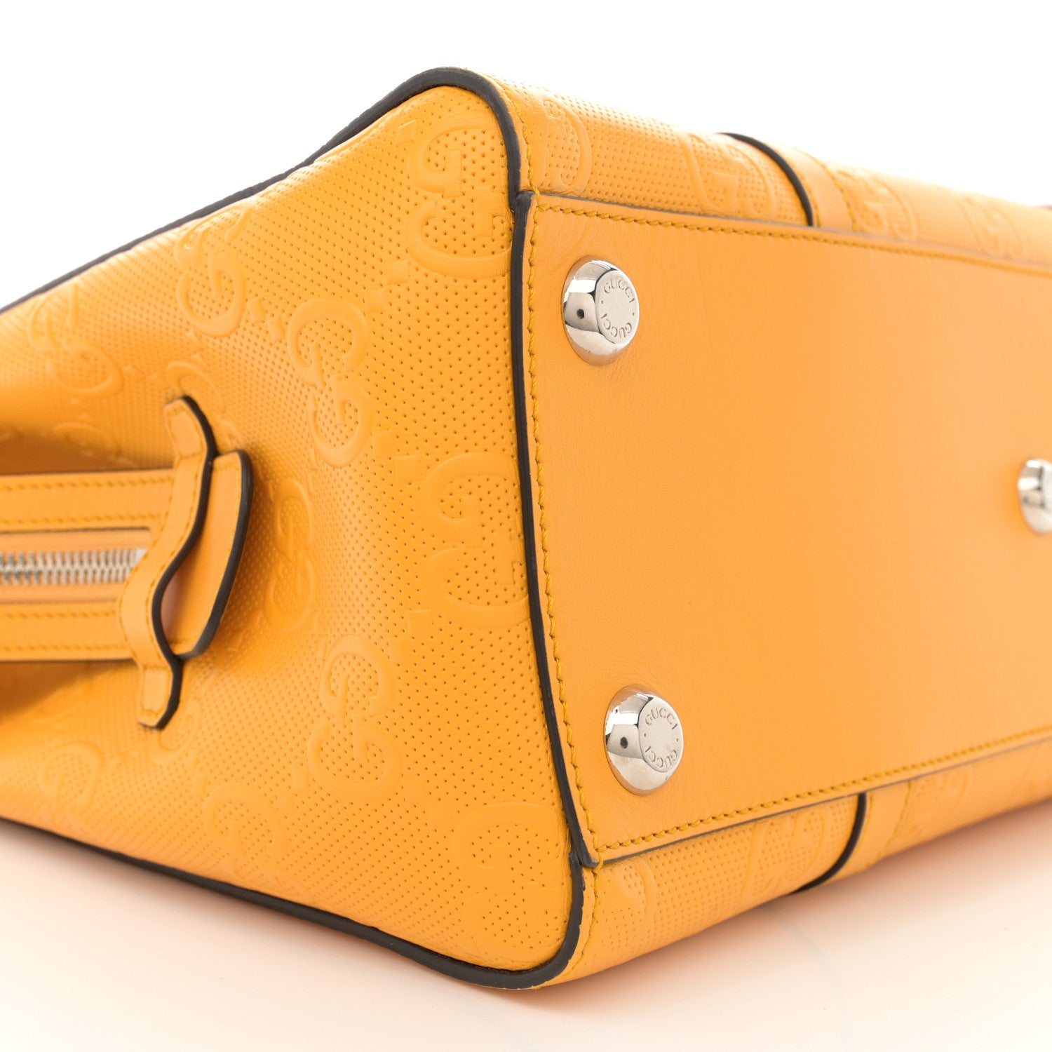 Gucci Calfskin GG Tennis Embossed Tote Bag Crop 9 of 13