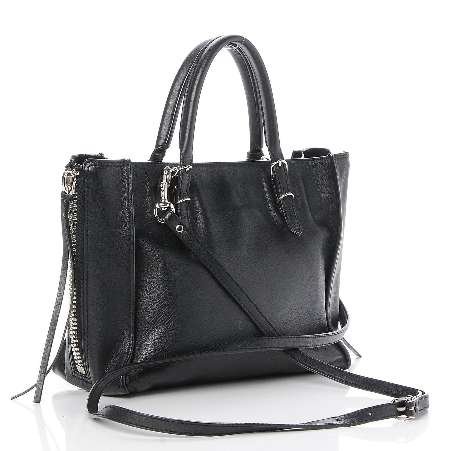 Calfskin Papier Mini A4 Tote Black