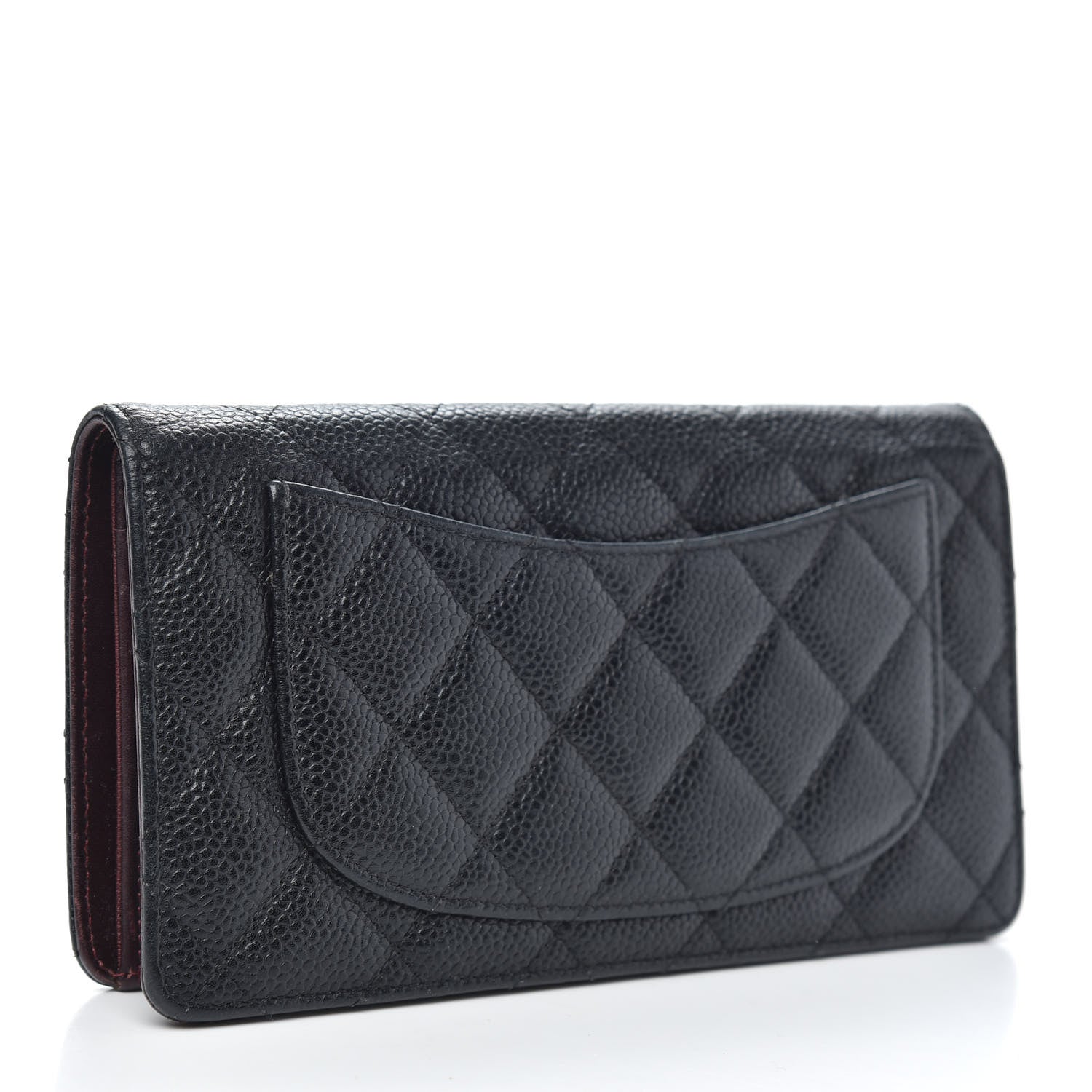 Chanel Caviar Quilted Yen Wallet Black 3 of 12