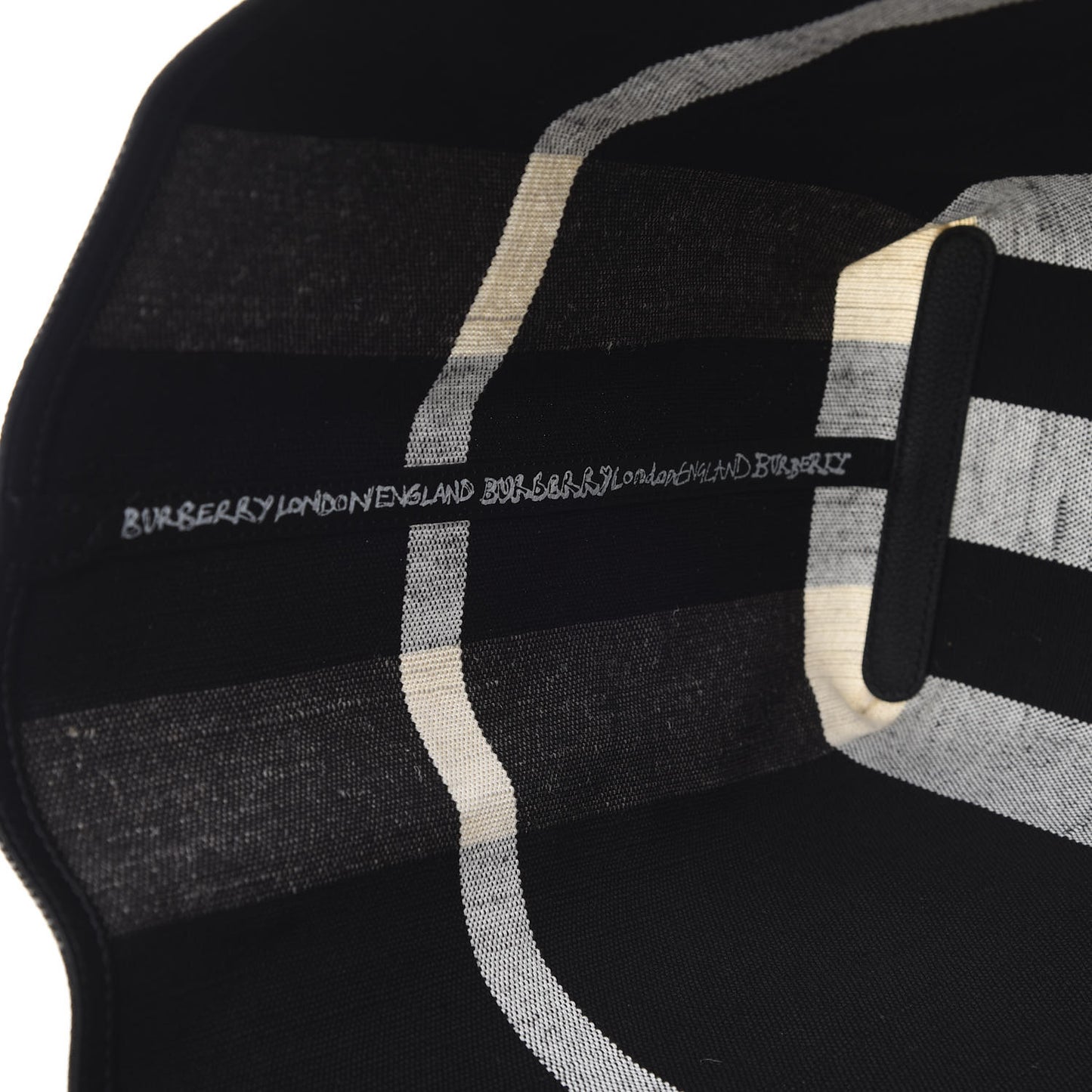 Coated Canvas Mega Check Medium Doodle Tote Black White