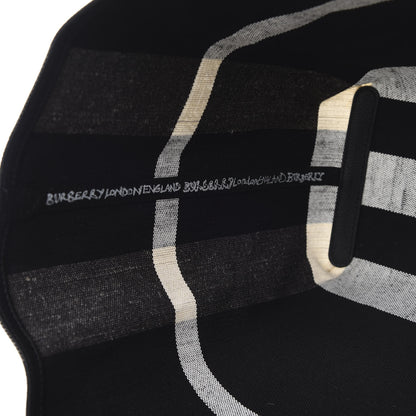 Burberry Coated Canvas Mega Check Medium Doodle Tote Black White 9 of 12