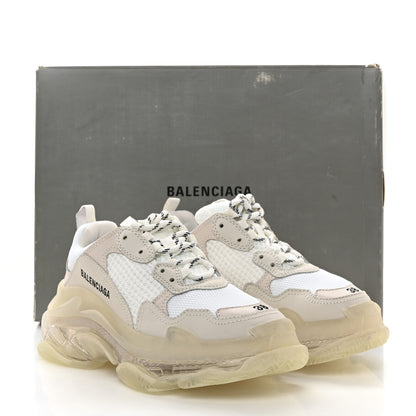 Balenciaga Fabric Mesh Clear Sole Womens Triple S Sneakers 38 White 8 of 8