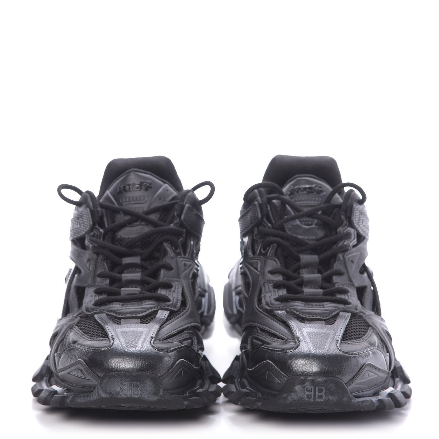 Rubber Mesh Pearlescent Mens Track.2 Open Sneakers 44 Black