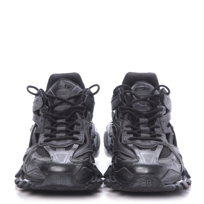 Balenciaga Rubber Mesh Pearlescent Mens Track.2 Open Sneakers 44 Black 4 of 10