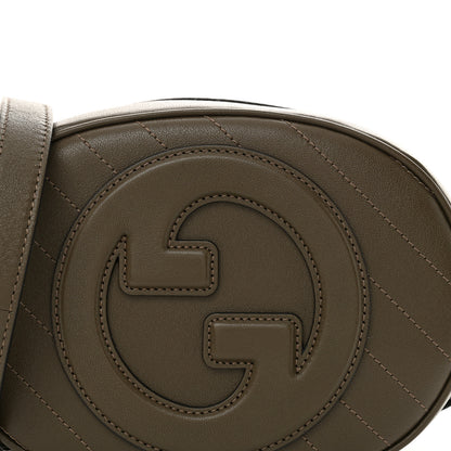 Gucci Sakai Be Green Calfskin Diagonal Stitched Mini Blondie Shoulder Bag Craclet Brown 8 of 11