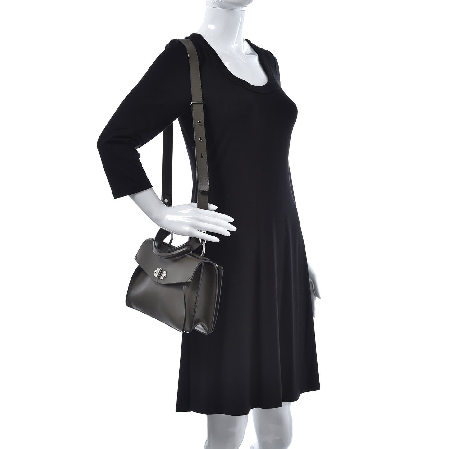 Calfskin Small Hava Top Handle Bag Cypress