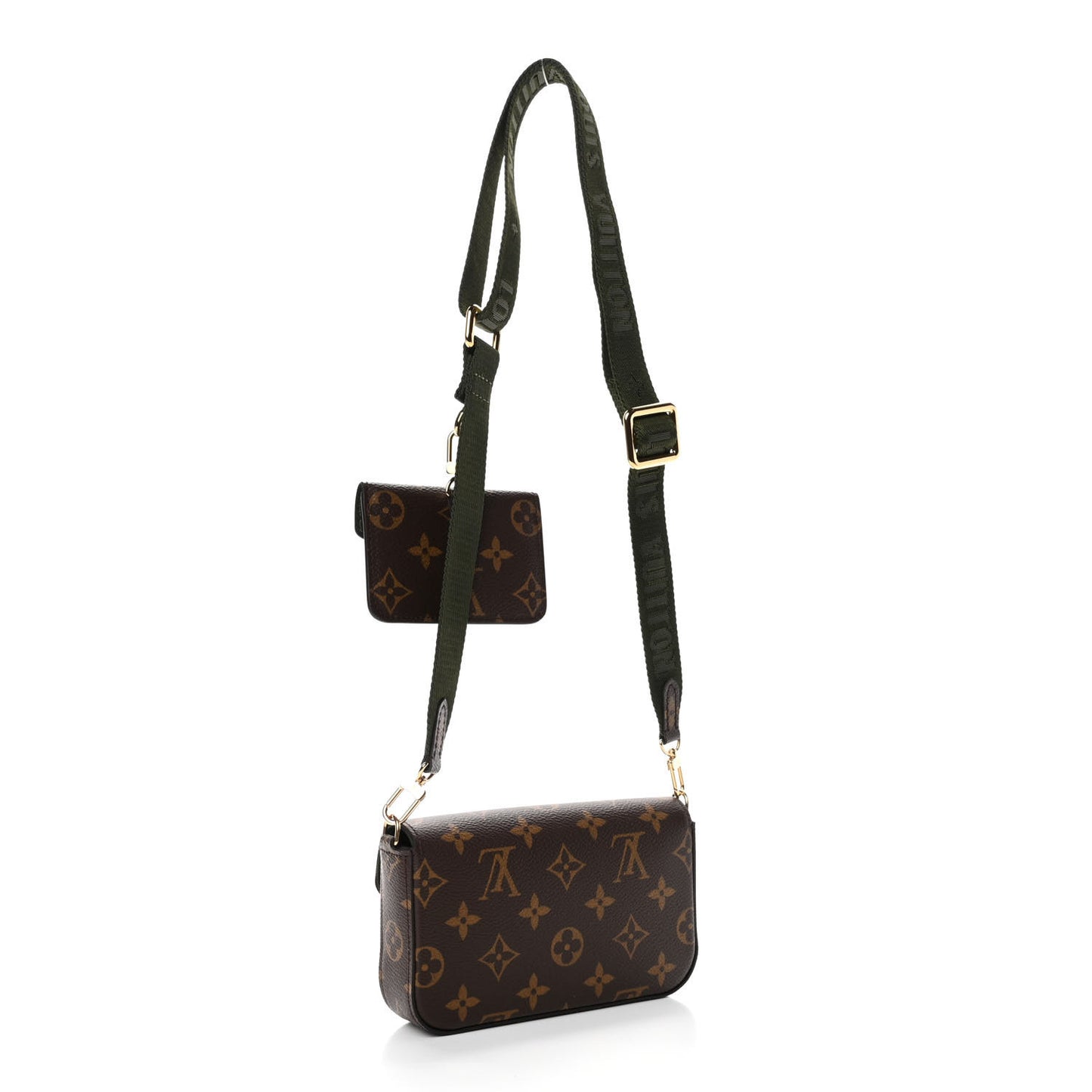 Monogram Felicie Strap & Go Kaki