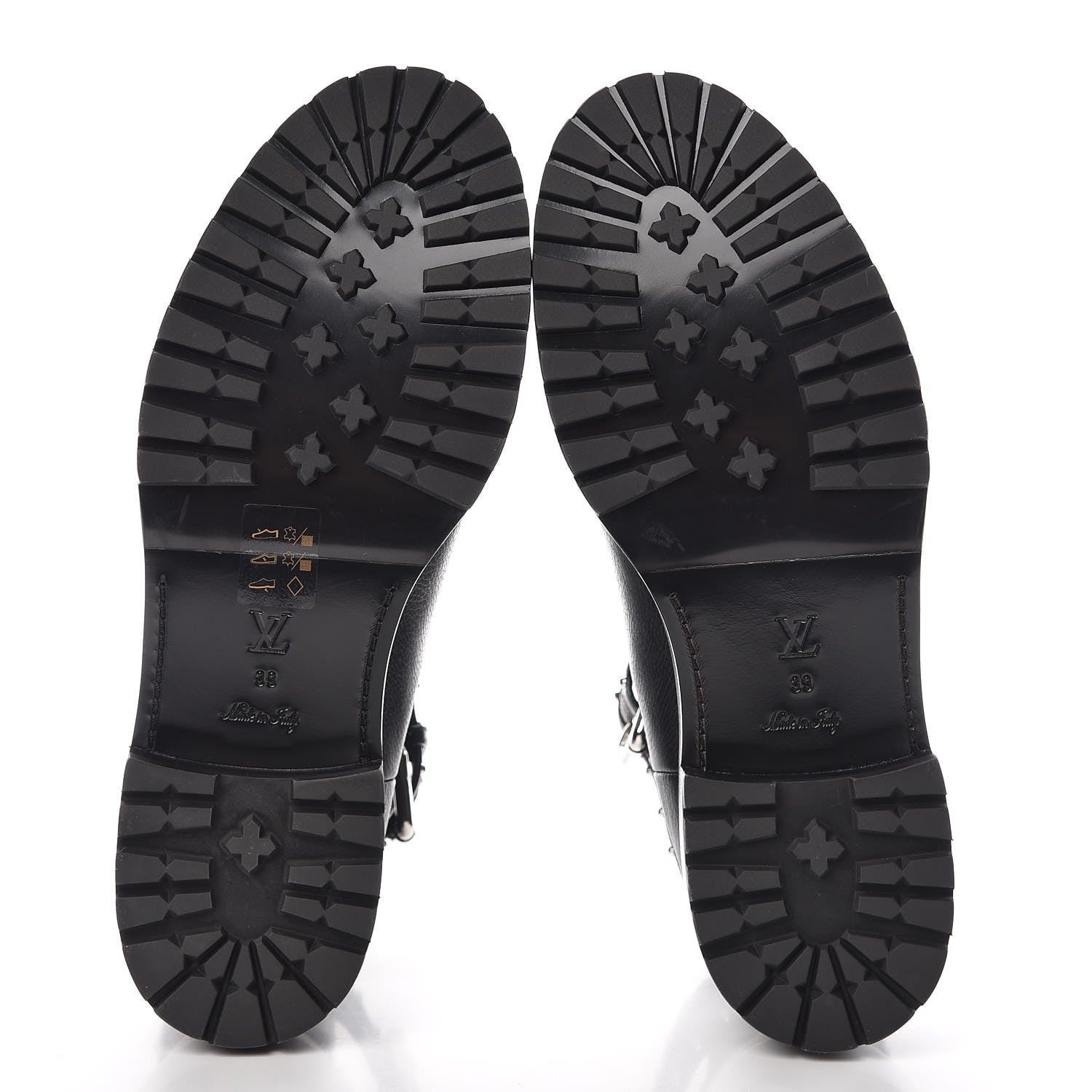 Louis Vuitton Grained Calfskin Monogram Discovery Flat Ankle Boots 39 8 of 9