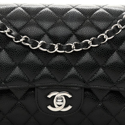Chanel Caviar Quilted Medium Double Flap Black 9 of 12