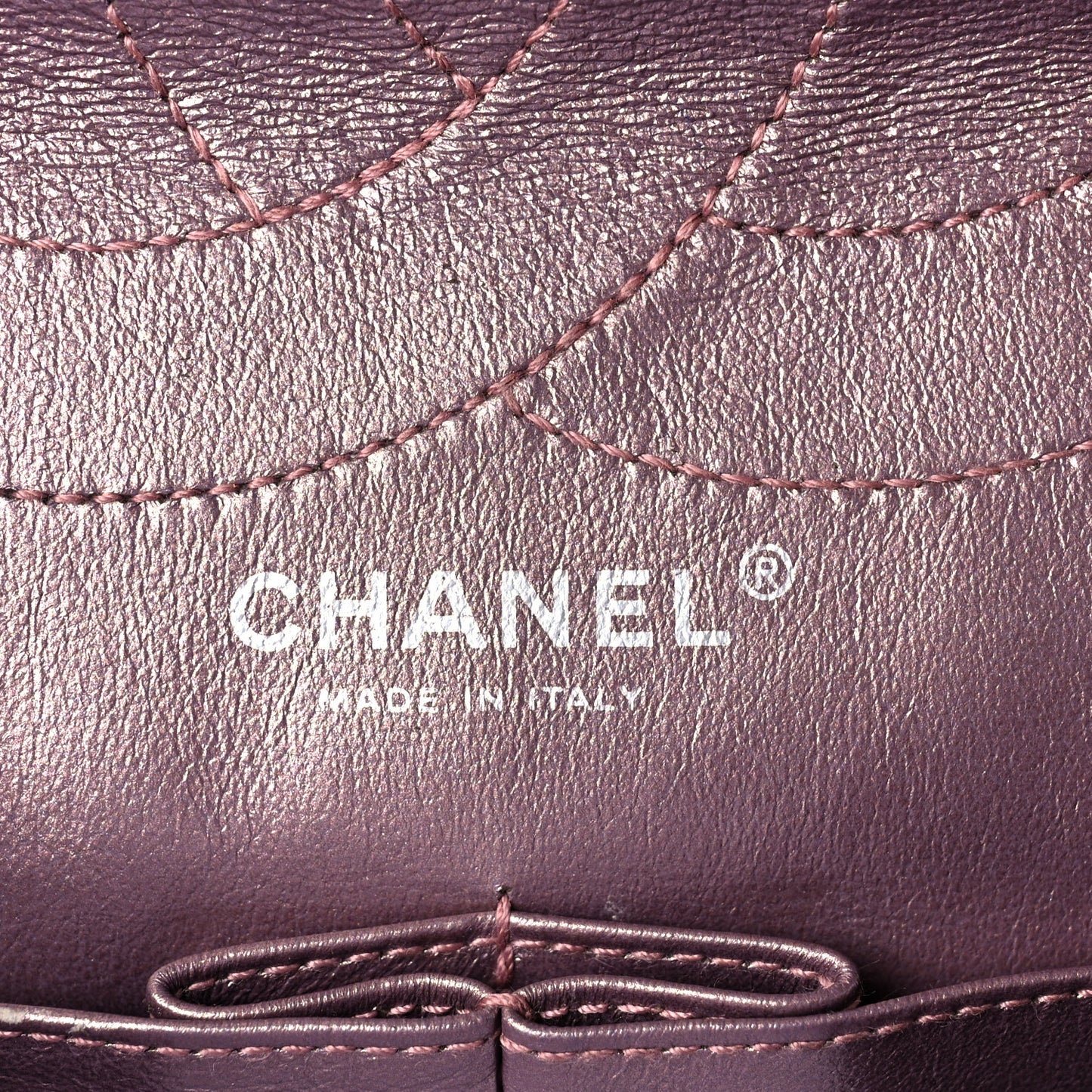 Metallic Aged Calfskin Quilted 2.55 Reissue 227 Flap Rose Fonce