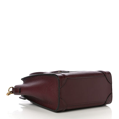 Celine Goatskin Nano Luggage Burgundy 4 of 13