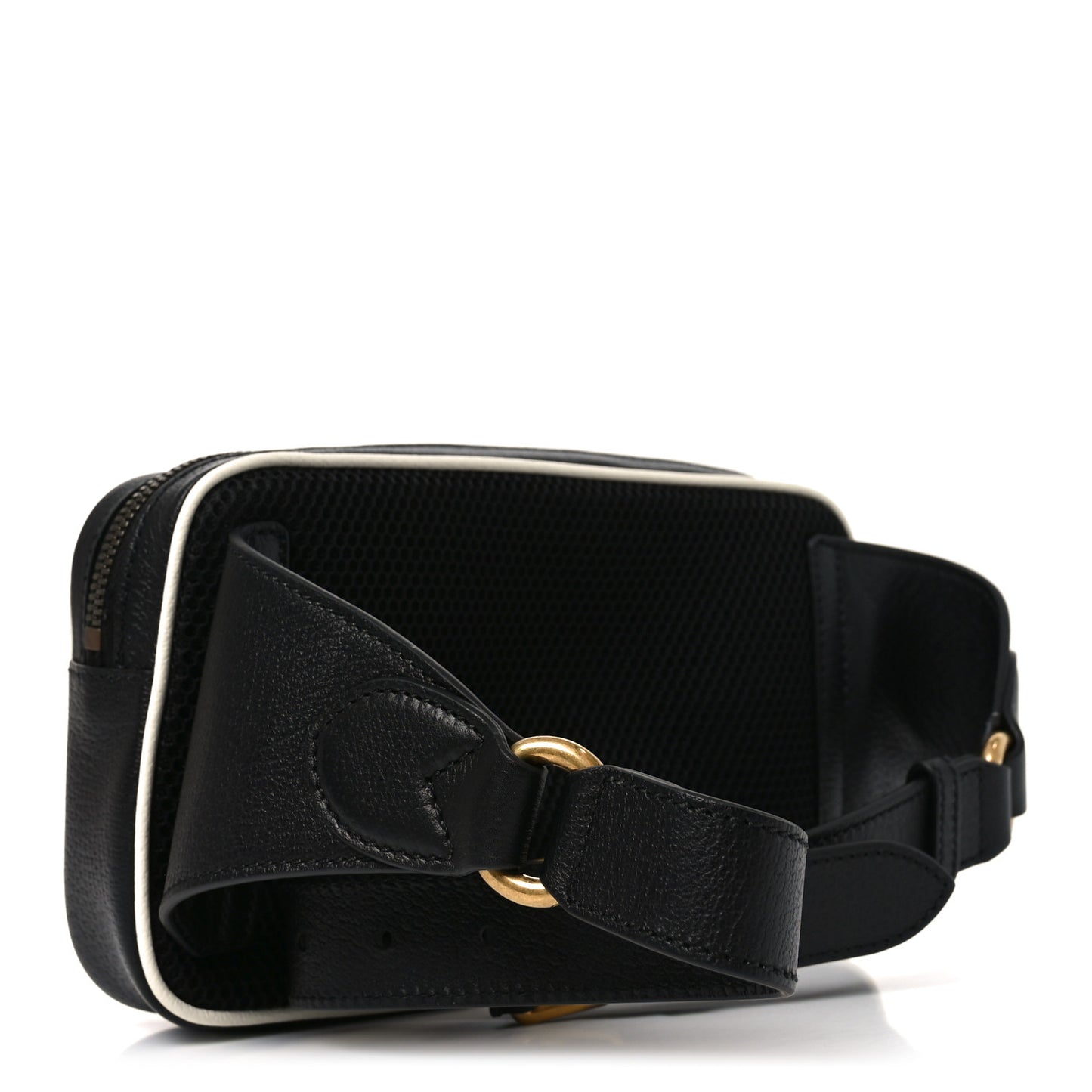 X ADIDAS Textured Dollar Calfskin Belt Bag Black