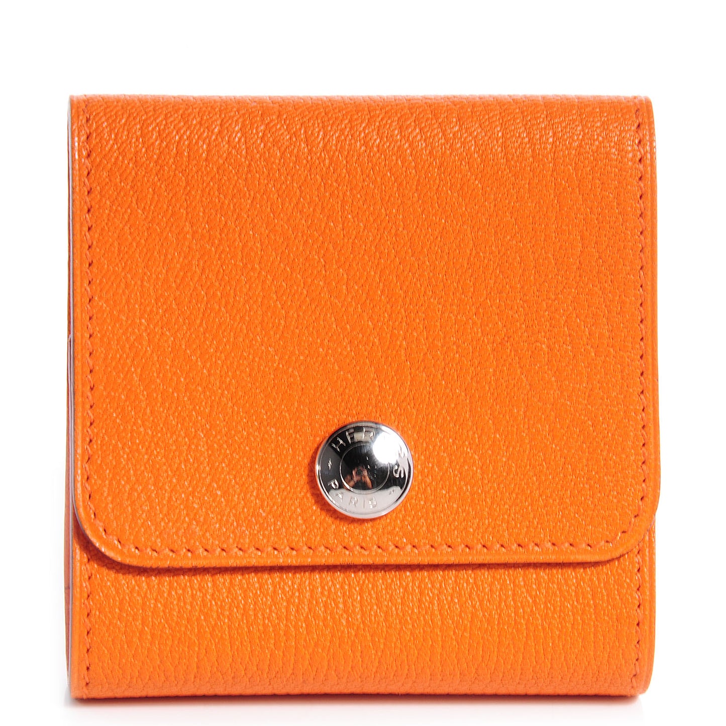 Chevre Post It Notepad Holder GM w Refill Orange