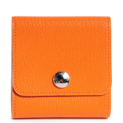 Hermes Chevre Post It Notepad Holder GM w Refill Orange 1 of 8