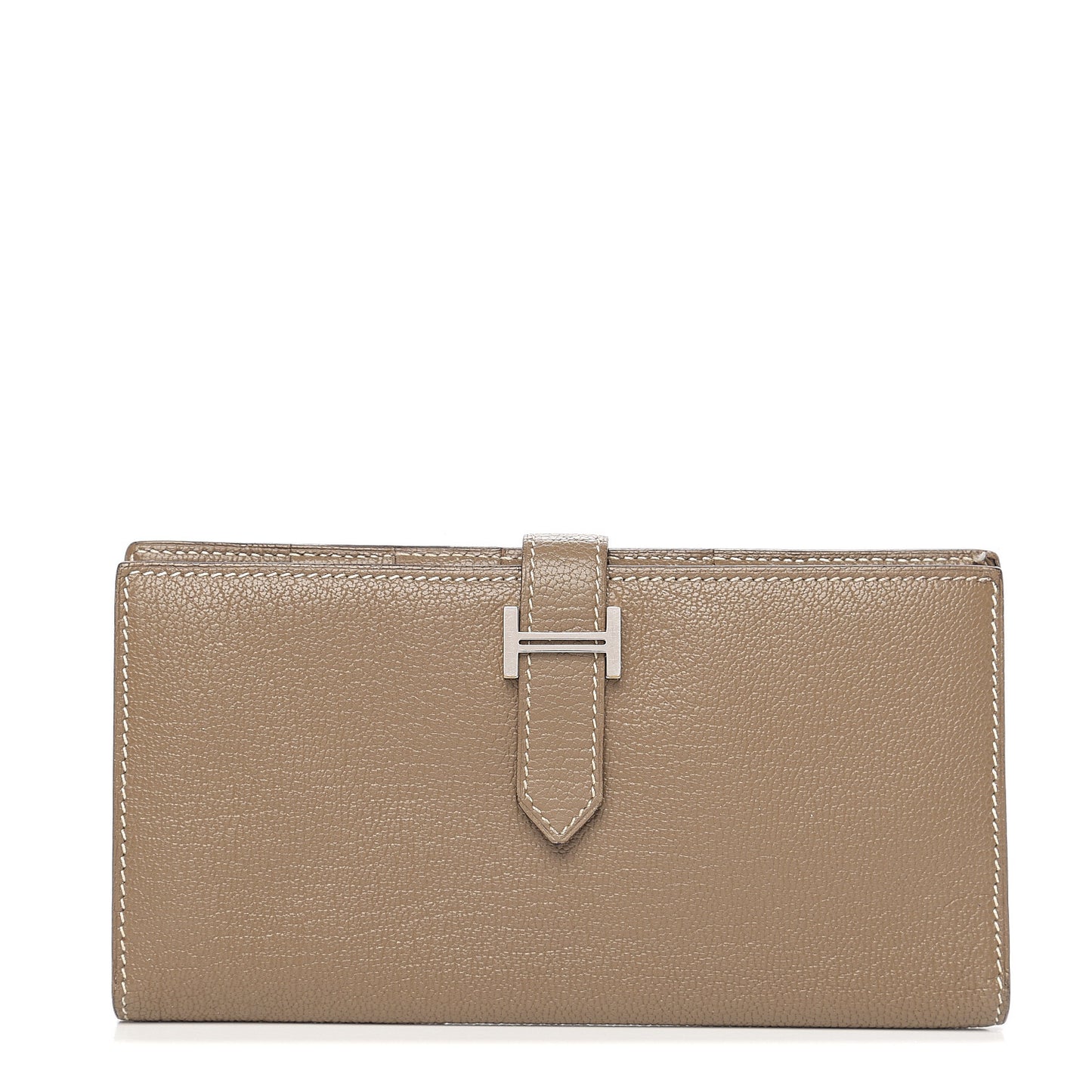 Chevre Mysore Bearn Gusset Wallet Etoupe