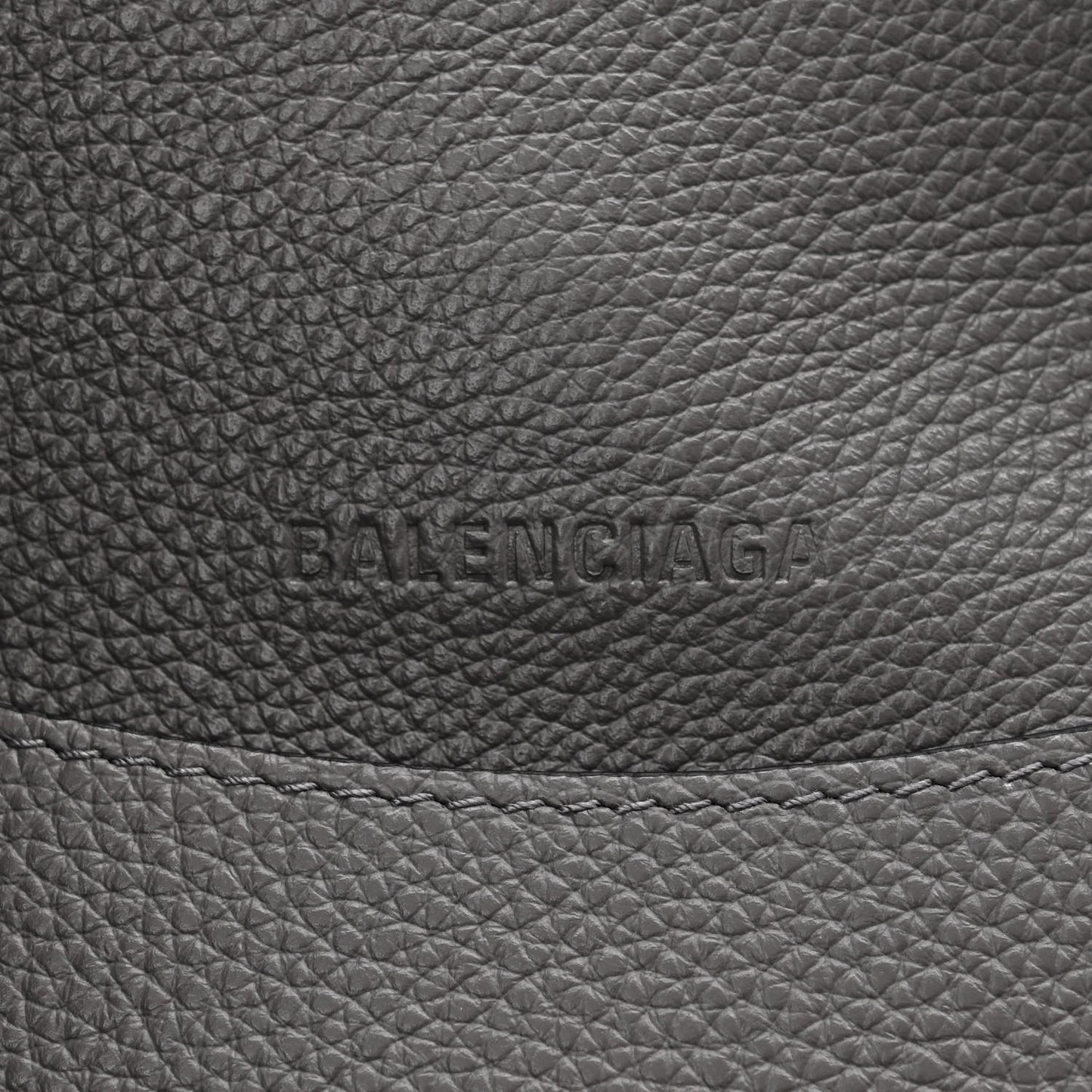 Grained Calfskin Neo Classic Silver Hardware Medium City Dark Grey
