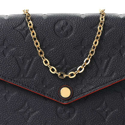 Louis Vuitton Empreinte Pochette Felicie Chain Wallet Marine Rouge 8 of 10