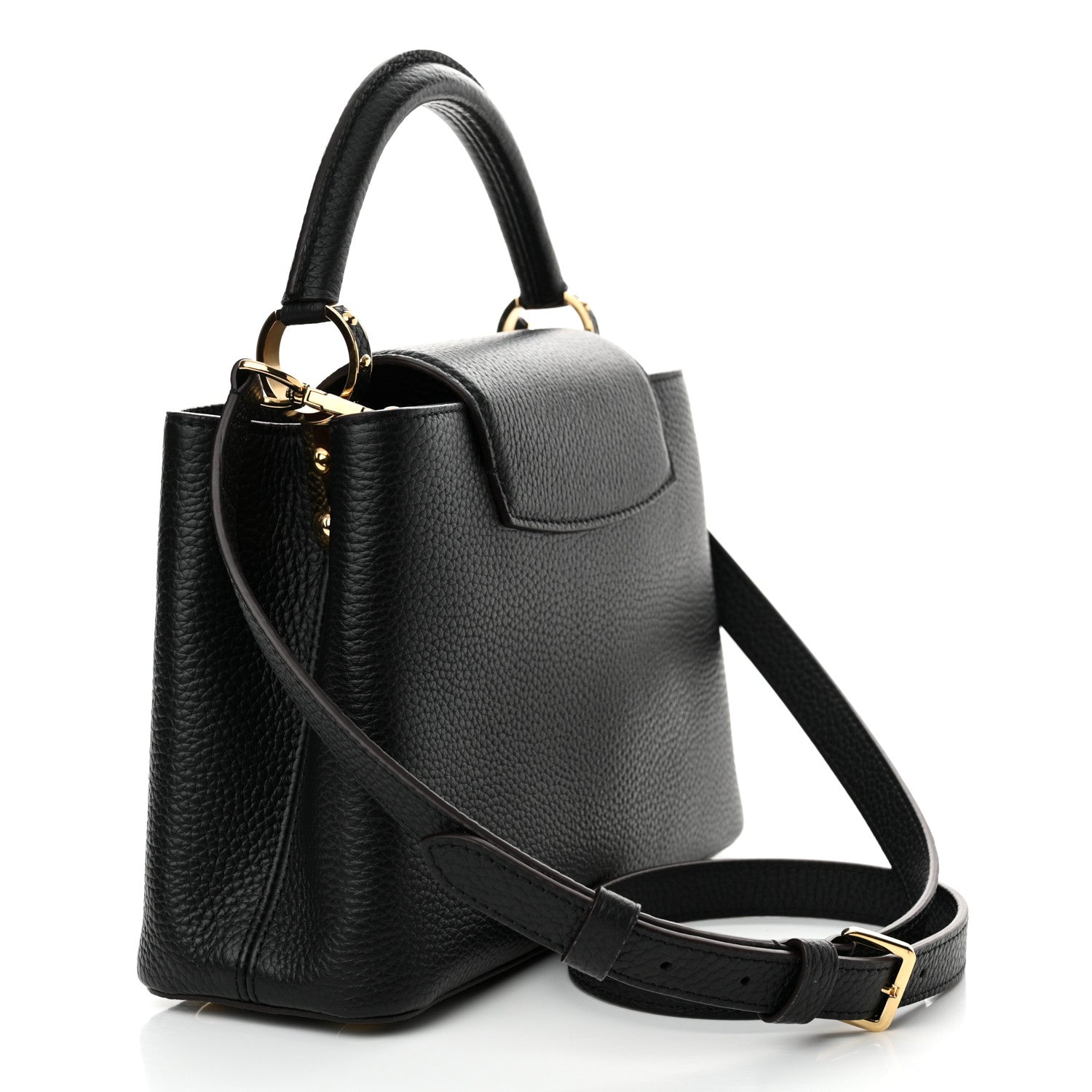 Louis Vuitton Taurillon Capucines BB Black 3 of 10
