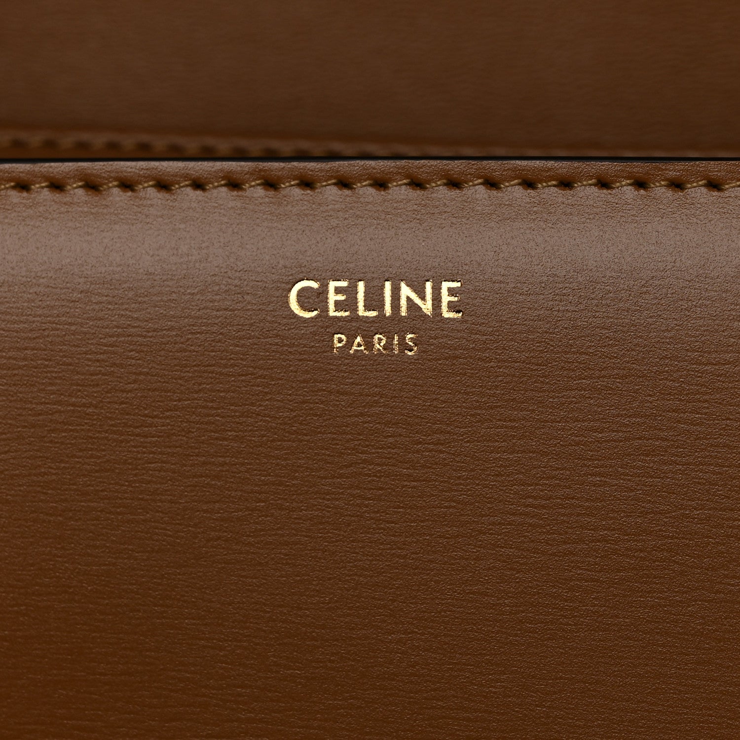 Celine Shiny Calfskin Medium Triomphe Bronze 6 of 10