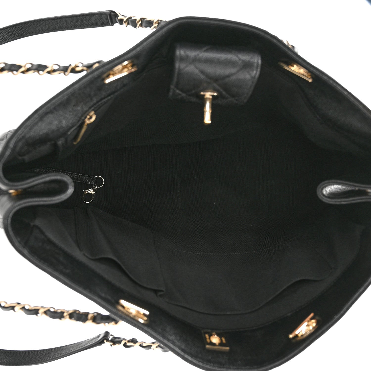 Chanel Caviar Quilted Large Shopping Tote Black 9 of 10