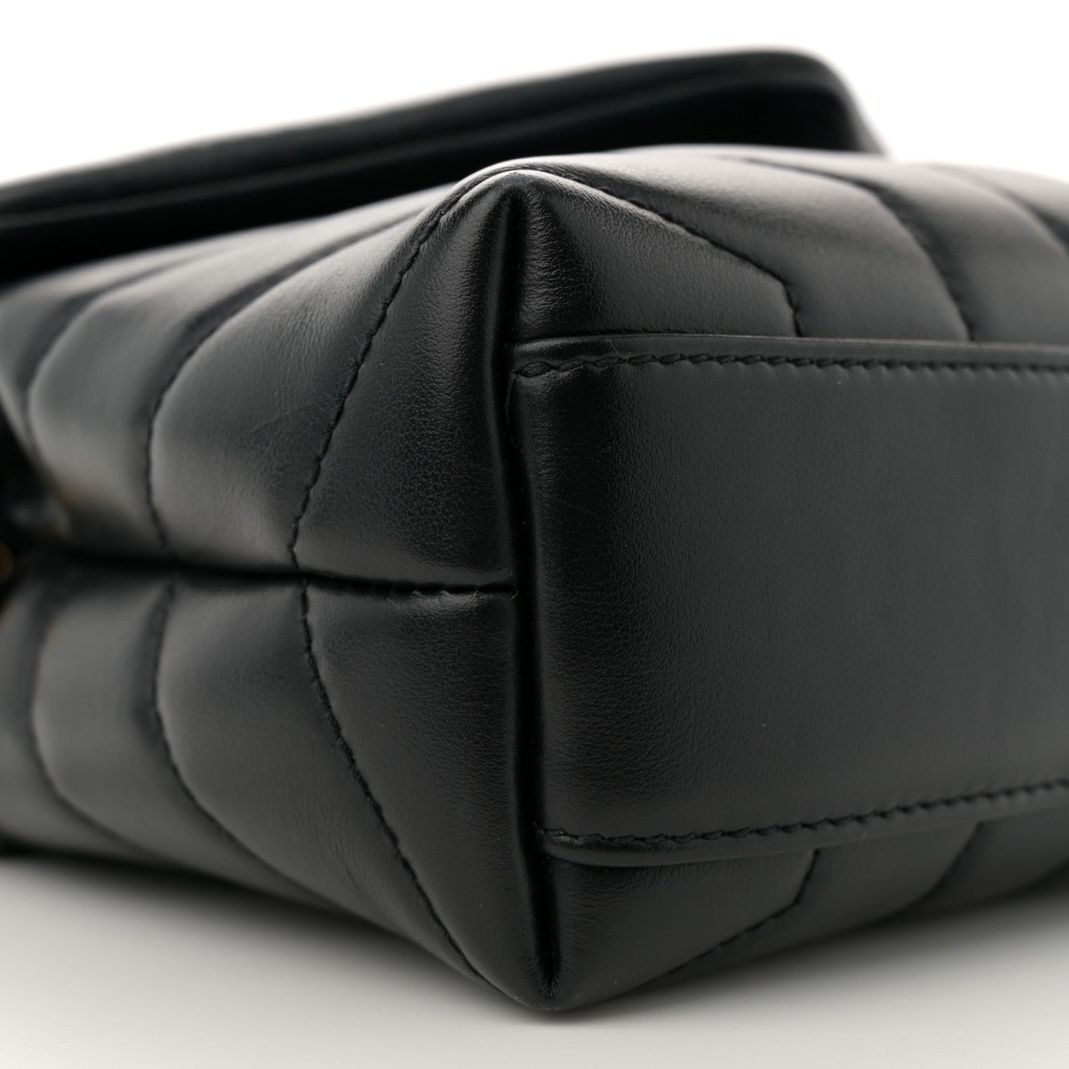 Saint Laurent Calfskin Y Quilted Monogram Toy Loulou Crossbody Bag Black 9 of 11