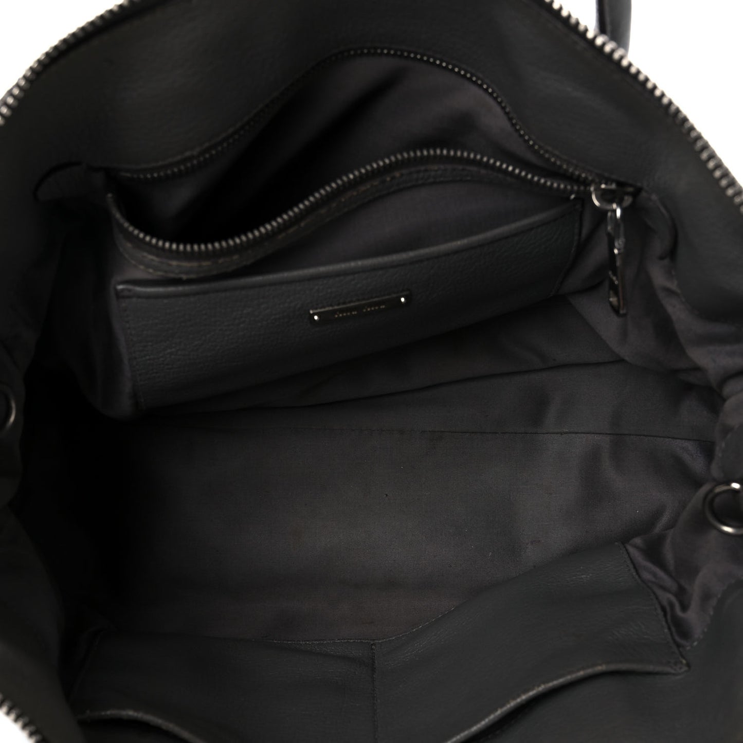 Goatskin Madras Zip Tote Pomice