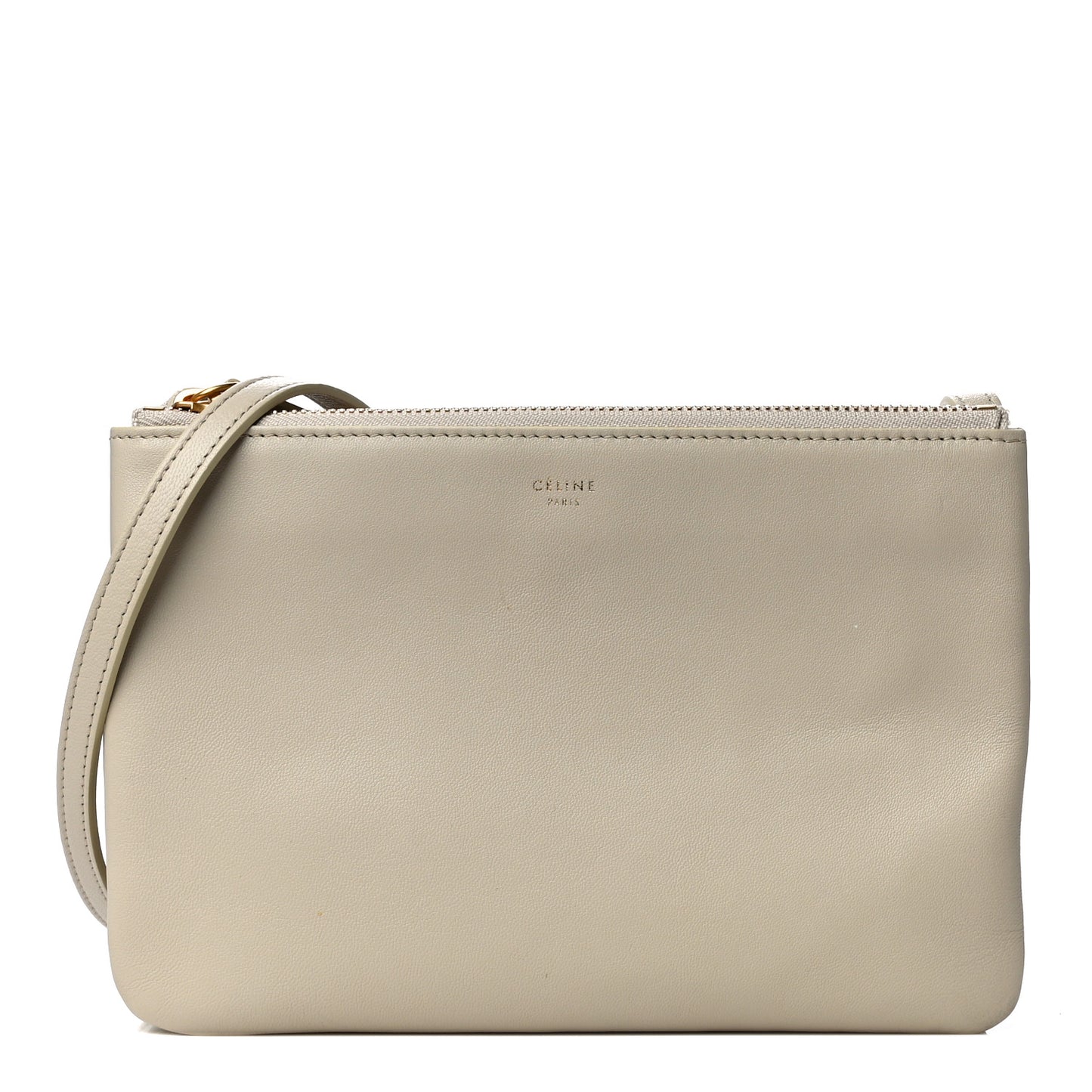 Lambskin Small Trio Crossbody Bag Beige