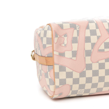Louis Vuitton Damier Azur Tahitienne Speedy Bandouliere 30 Rose Ballerine 11 of 13