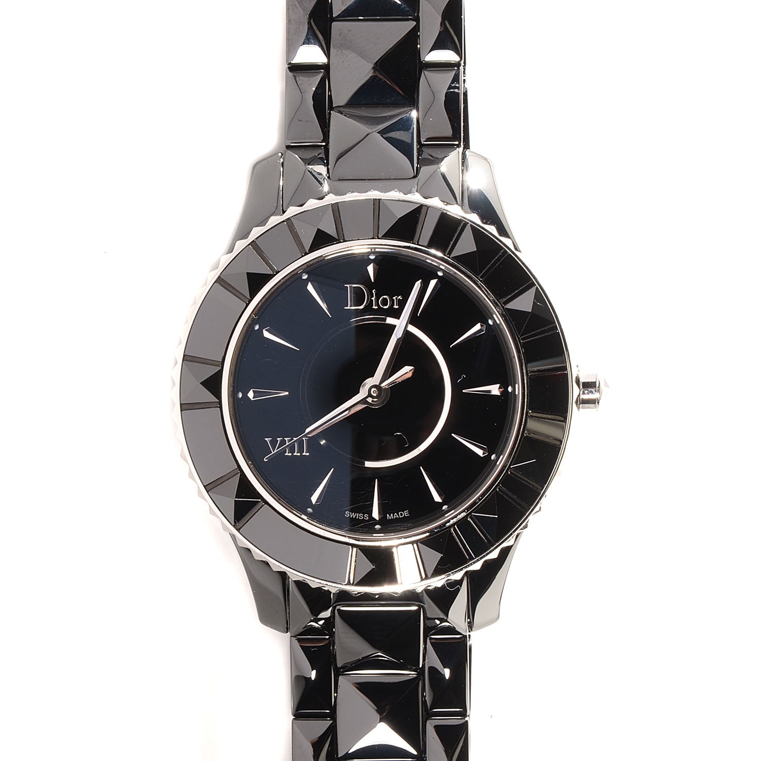 Christian Dior Stainless Steel Ceramic 33mm Dior VIII Quartz Watch Black 1 of 7