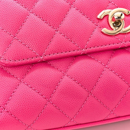 Chanel Caviar Quilted Mini Coco Handle Flap Rose 11 of 12