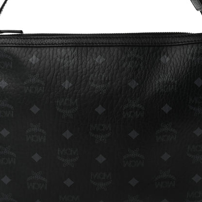 MCM Visetos Liz Shopper Tote Pouch Black 7 of 11