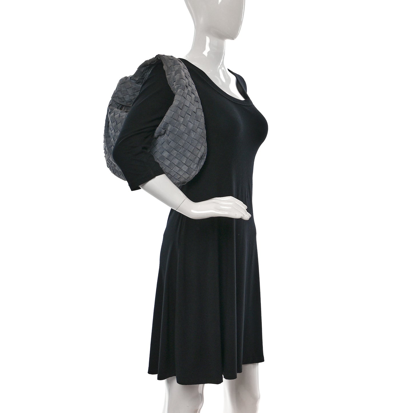 Suede Calfskin Intrecciato Teen Jodie Hobo Thunder