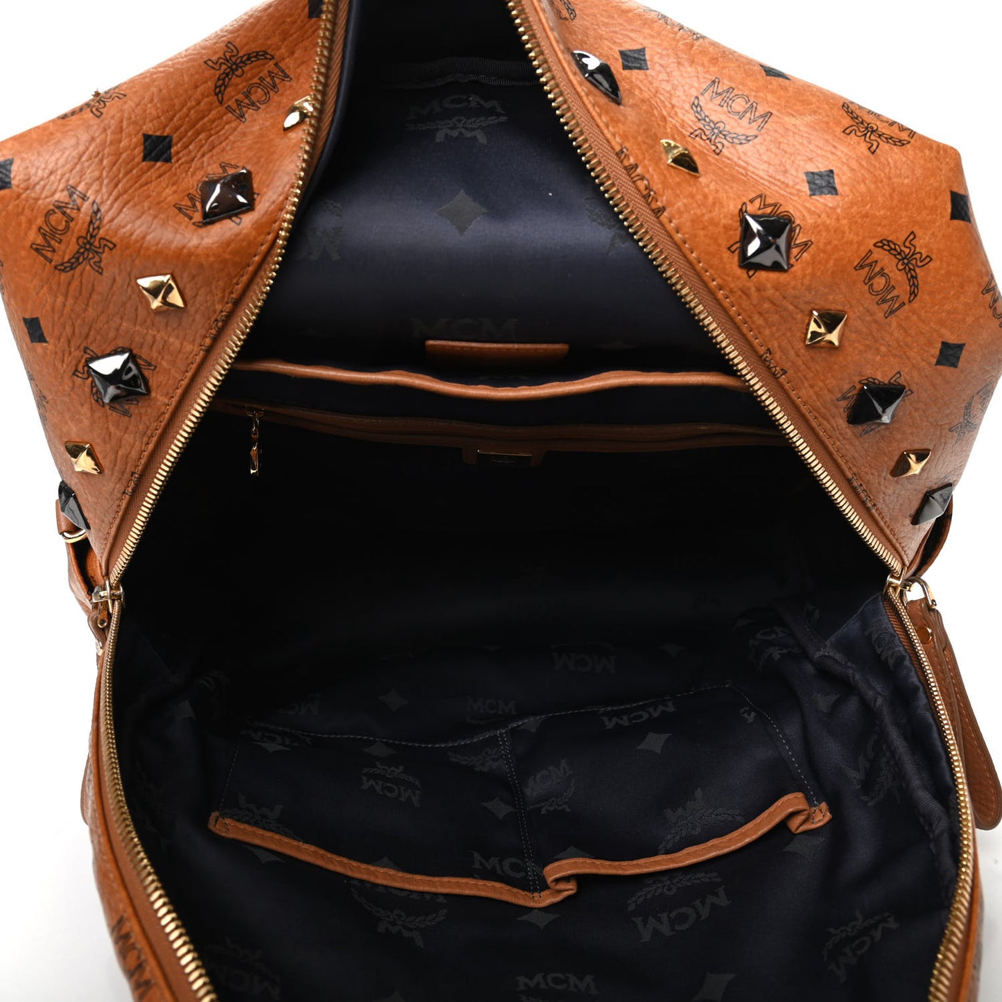 Visetos Studded Medium Stark M Backpack Cognac