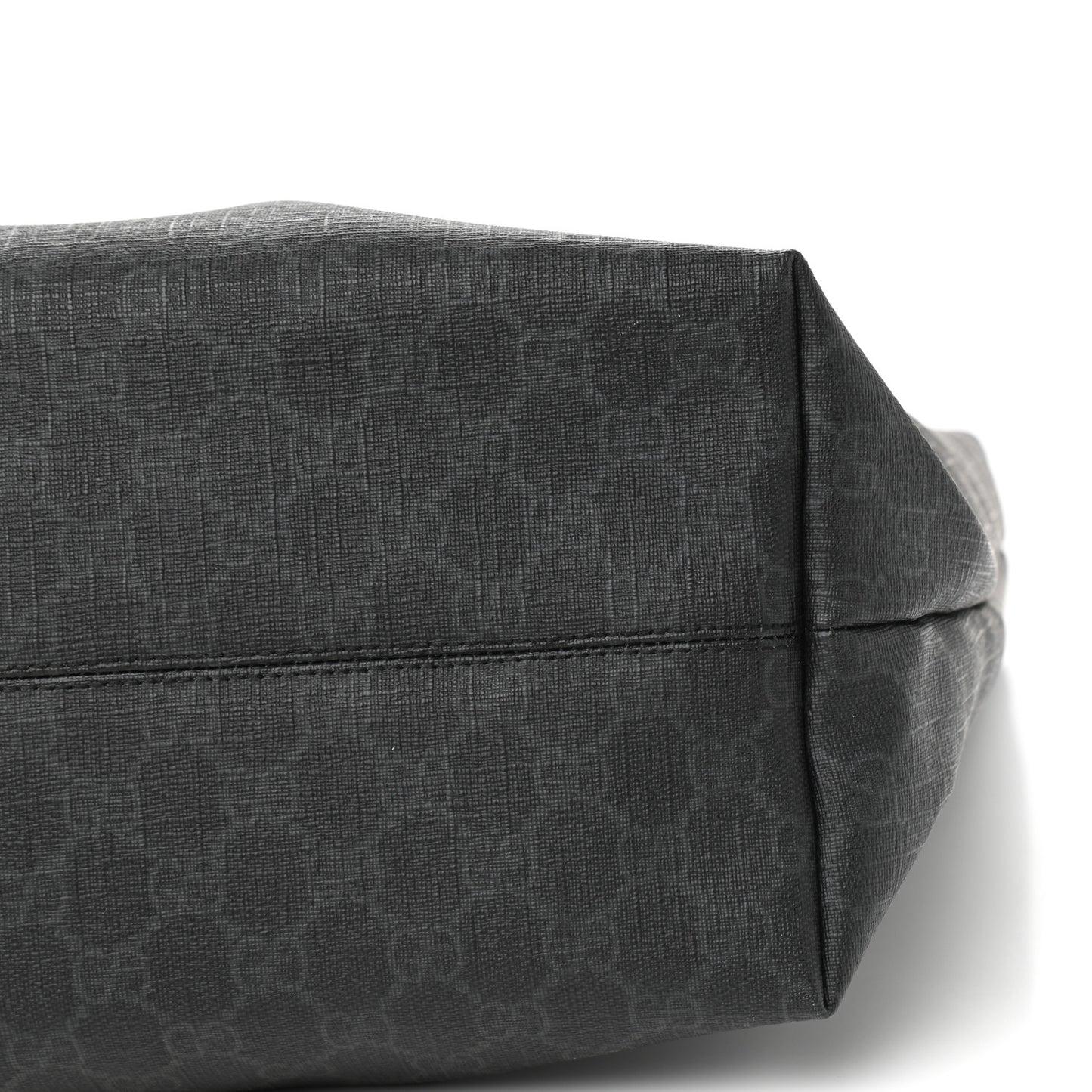 GG Supreme Monogram Web Handle Vertical Tote Black Grey