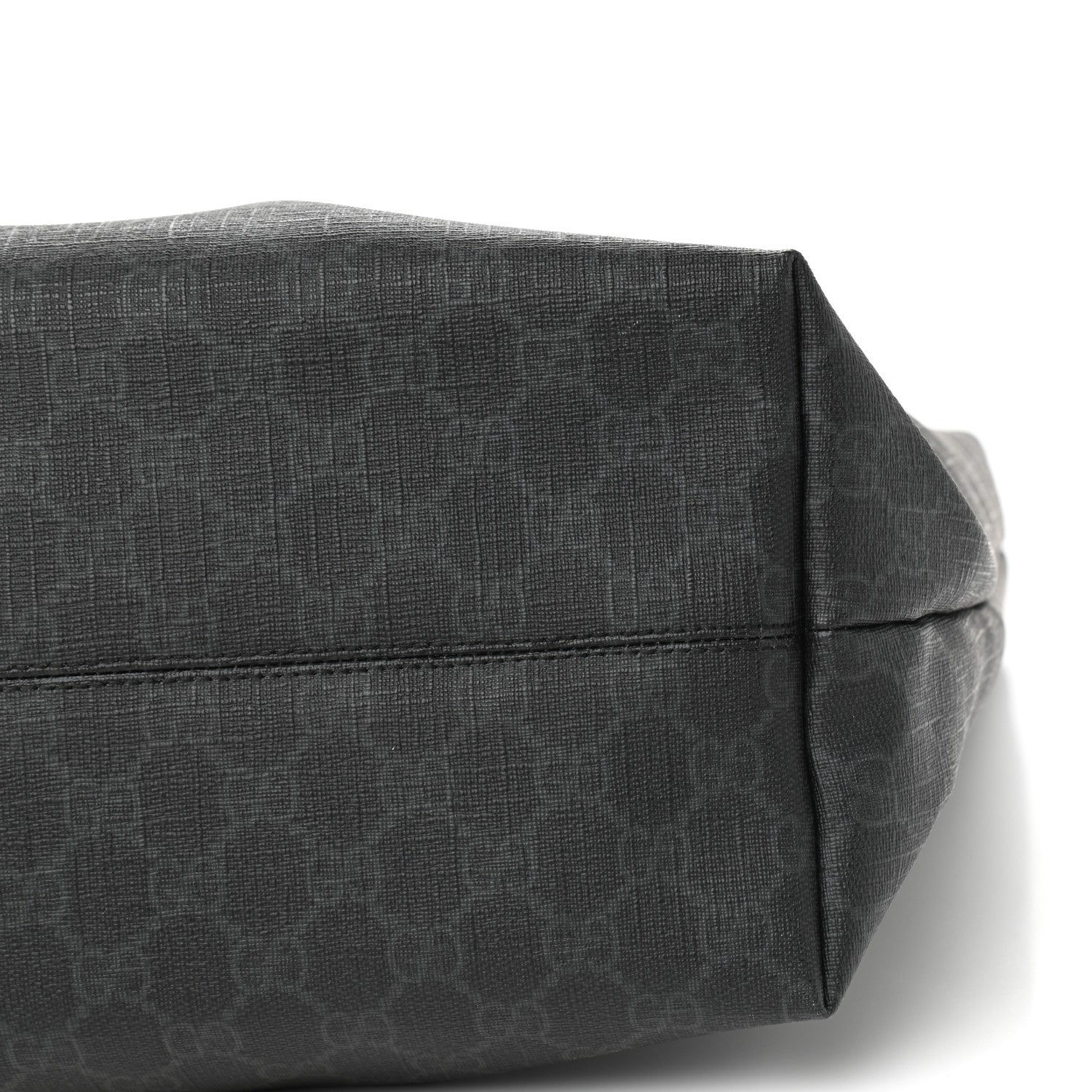 Gucci GG Supreme Monogram Web Handle Vertical Tote Black Grey 9 of 10