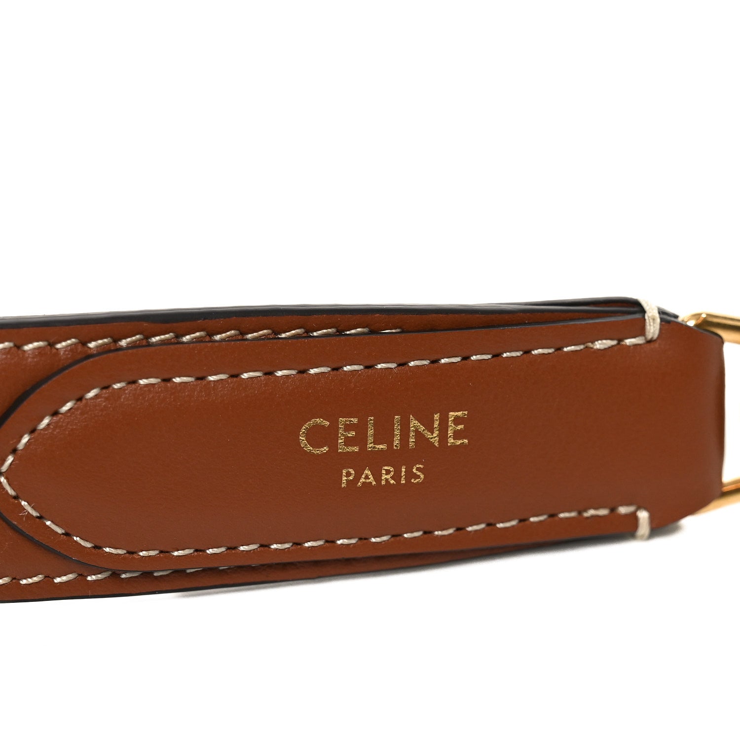 Celine Smooth Calfskin Triopmhe Studs Long Strap Tan 3 of 5