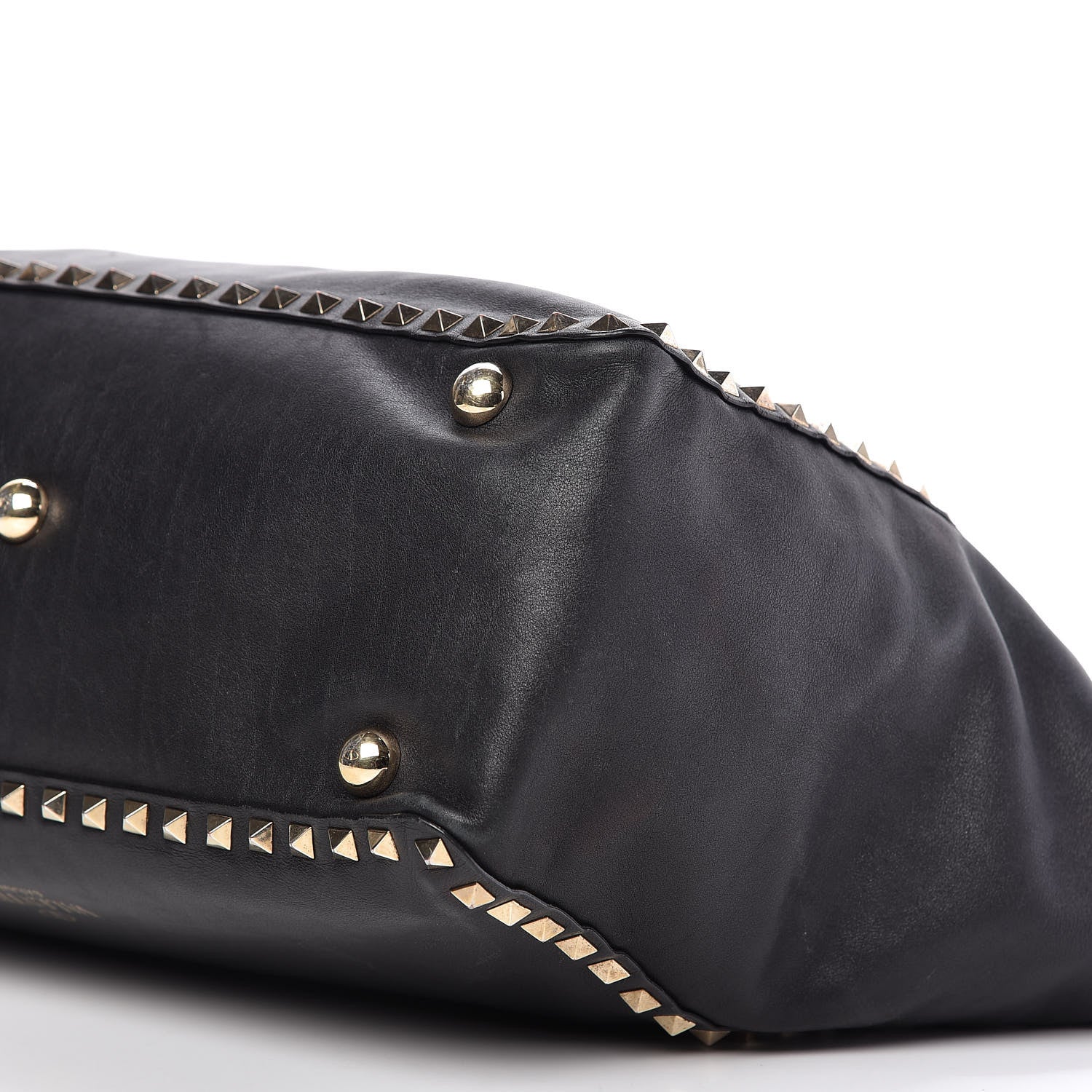 Valentino Garavani Vitello Medium Rockstud Tote Black 7 of 9