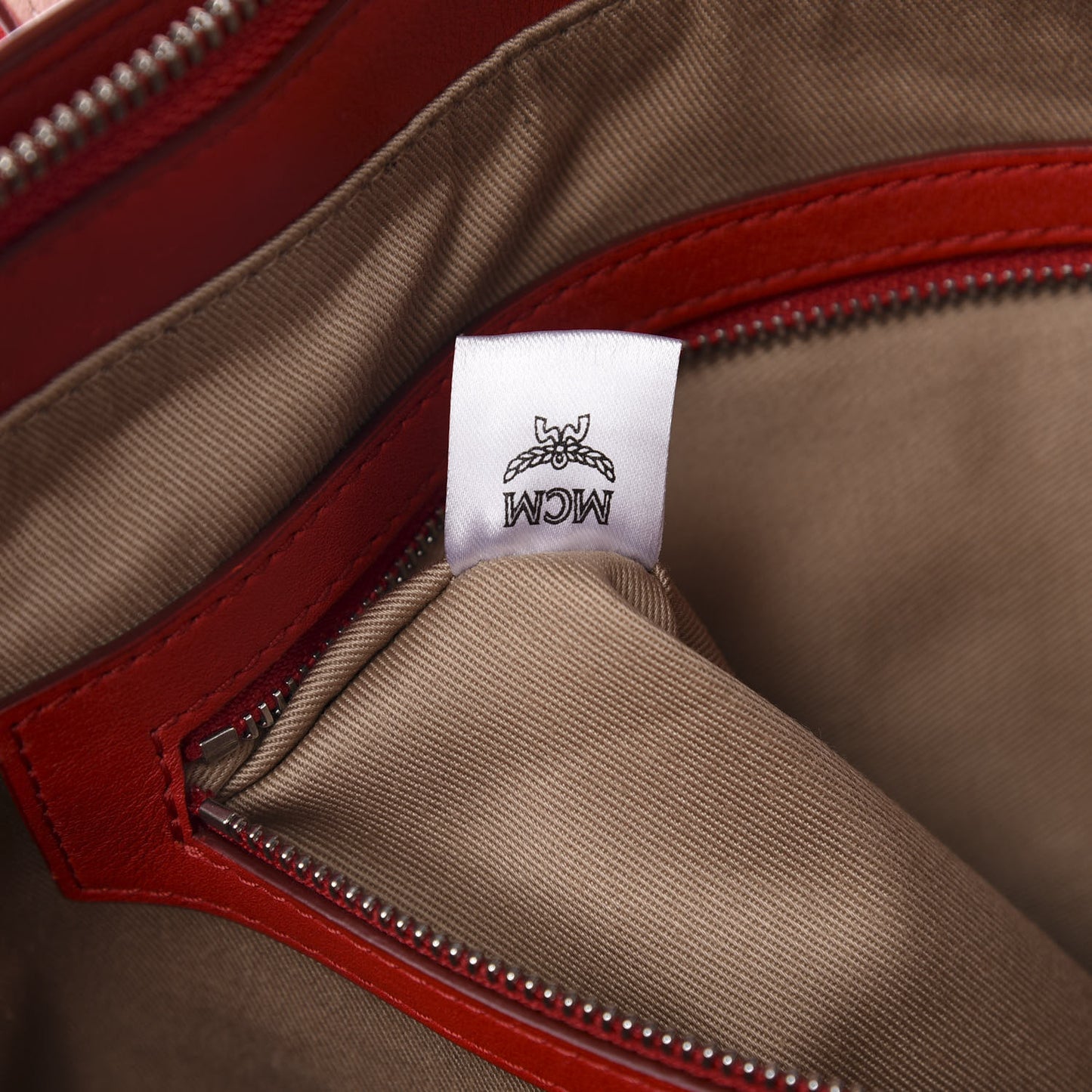 Calfskin Ottomar Monogram Medium Klara Top Zip Tote Red