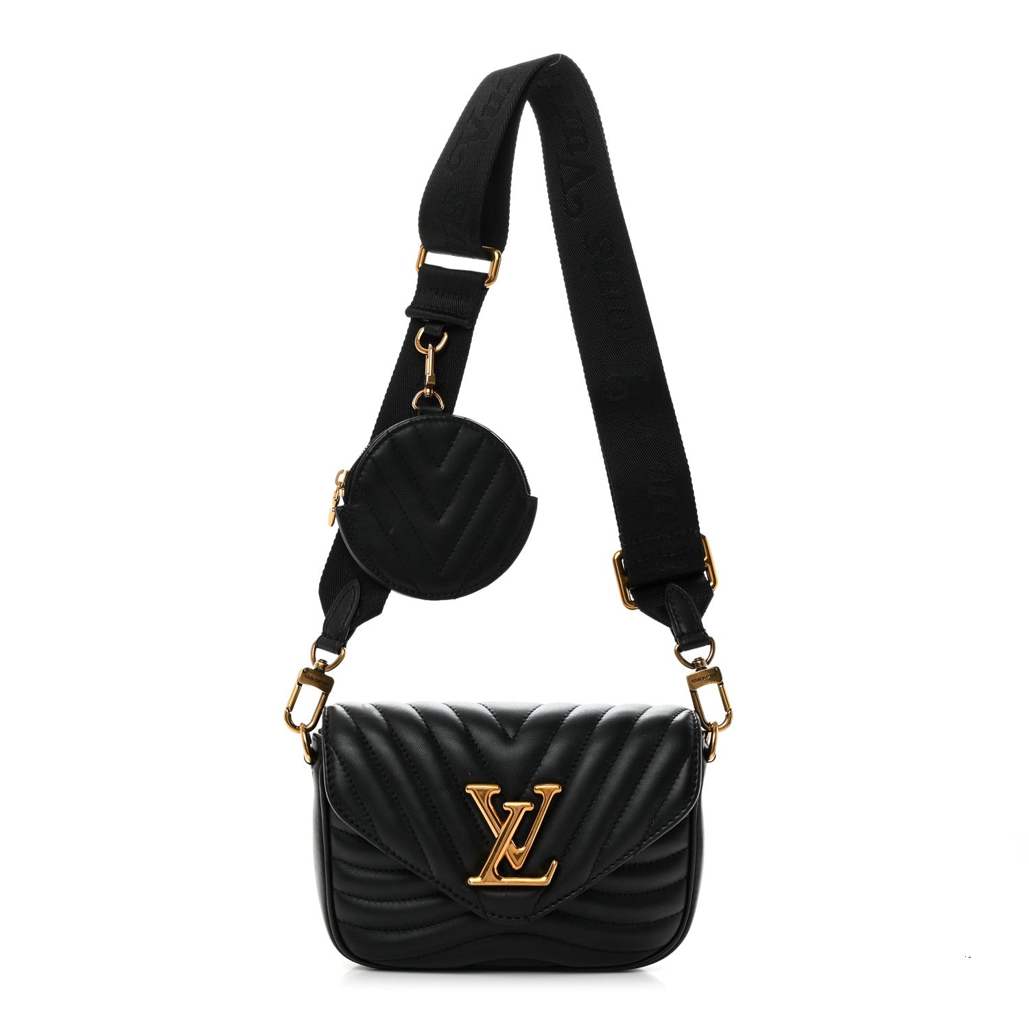 Louis Vuitton Calfskin New Wave Multi Pochette Black 1 of 9