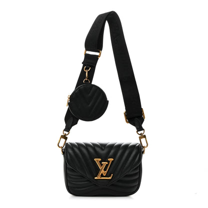Louis Vuitton Calfskin New Wave Multi Pochette Black 1 of 9