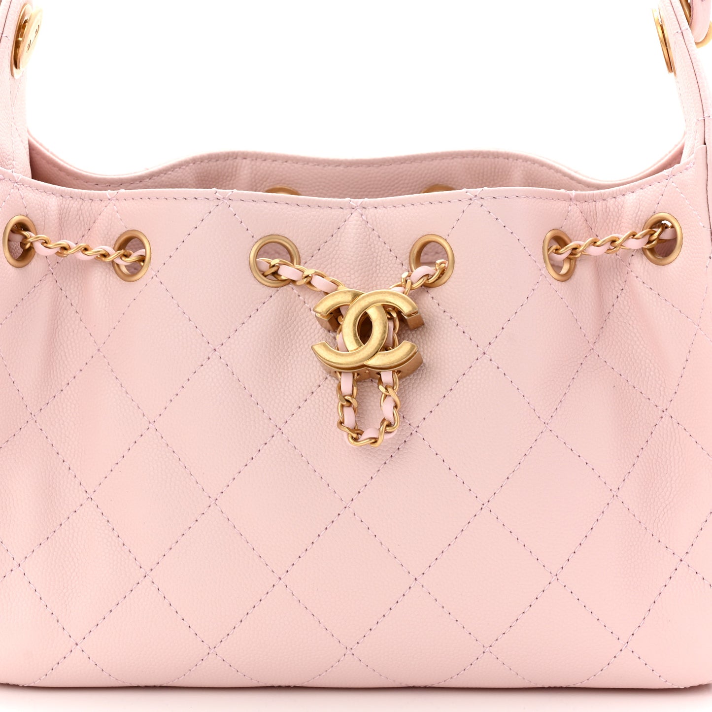 Caviar Quilted Mini Chanel 25 Handbag Light Pink