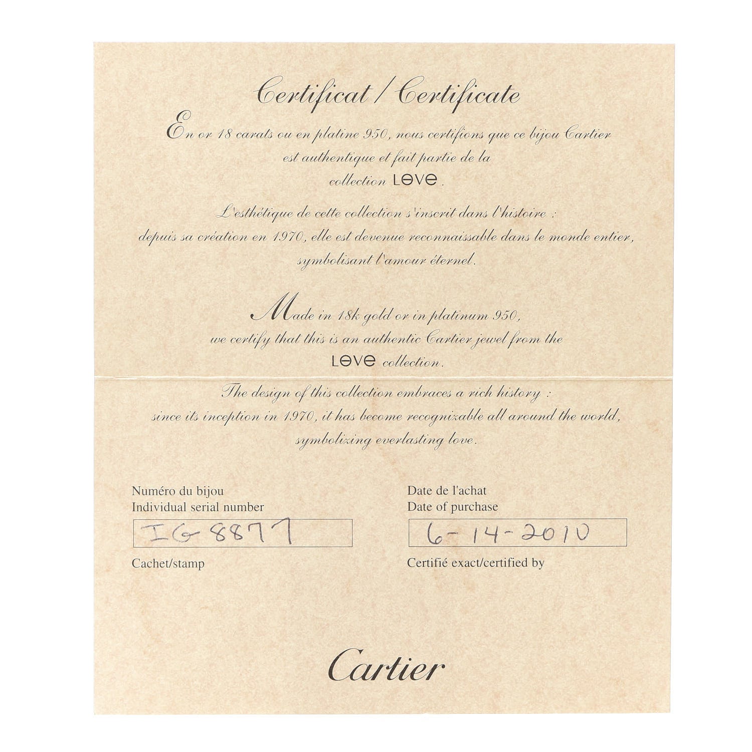 Cartier 18K Pink Gold LOVE Bracelet 17 7 of 8