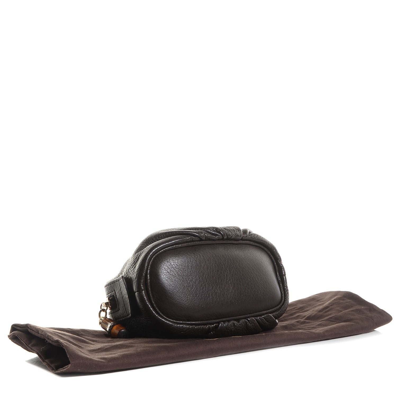 Gucci Deerskin Medium Bamboo Cosmetic Case Dark Brown 4 of 7