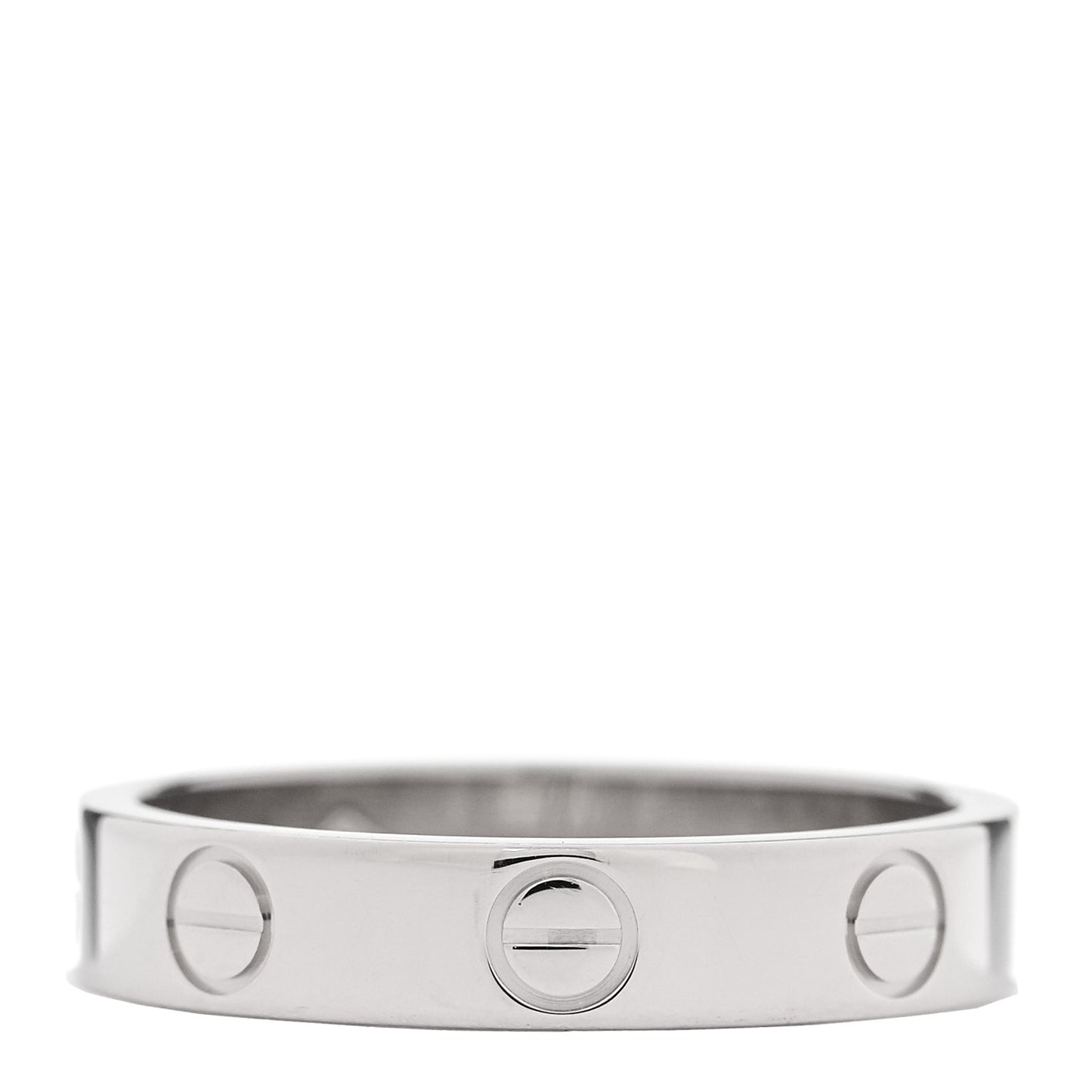18K White Gold 3.5mm LOVE Wedding Band Ring 50 5.25