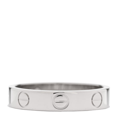 Cartier 18K White Gold 3.5mm LOVE Wedding Band Ring 50 5.25 3 of 4