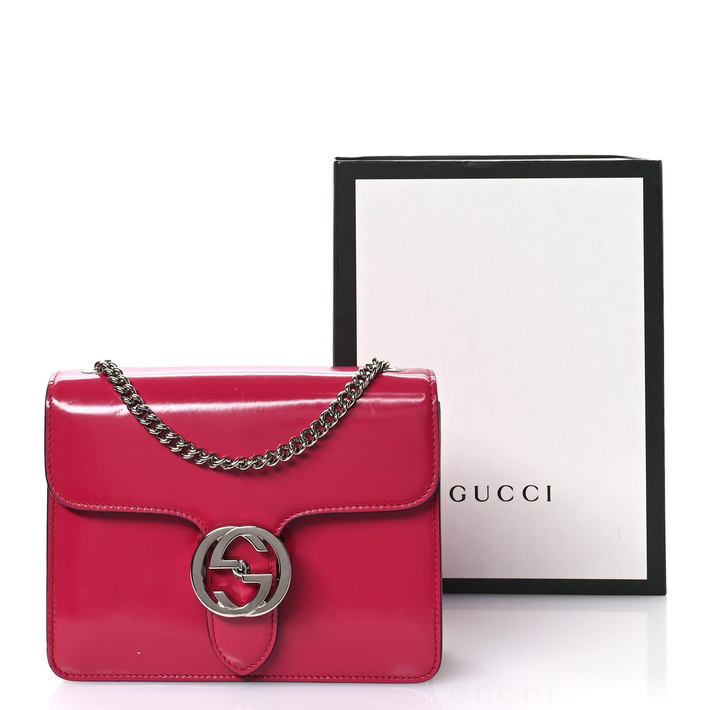 Shade Lux Calfskin Small Interlocking G Shoulder Bag Petunia